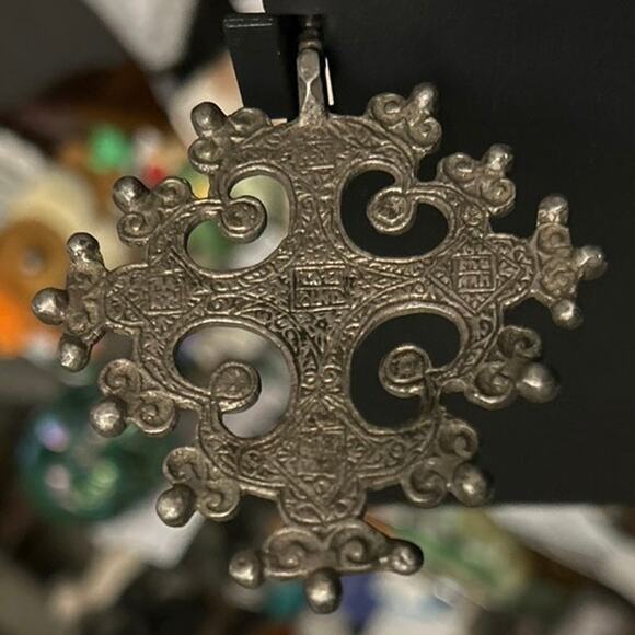 Silver Pectoral Cross Orthodox 17th Century Antique - Picture 10 of 12